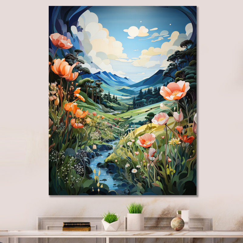 "Abstract Collages", art mural sur toile, Toile tendue, H 44 po x l 34 po x P 1,5 po