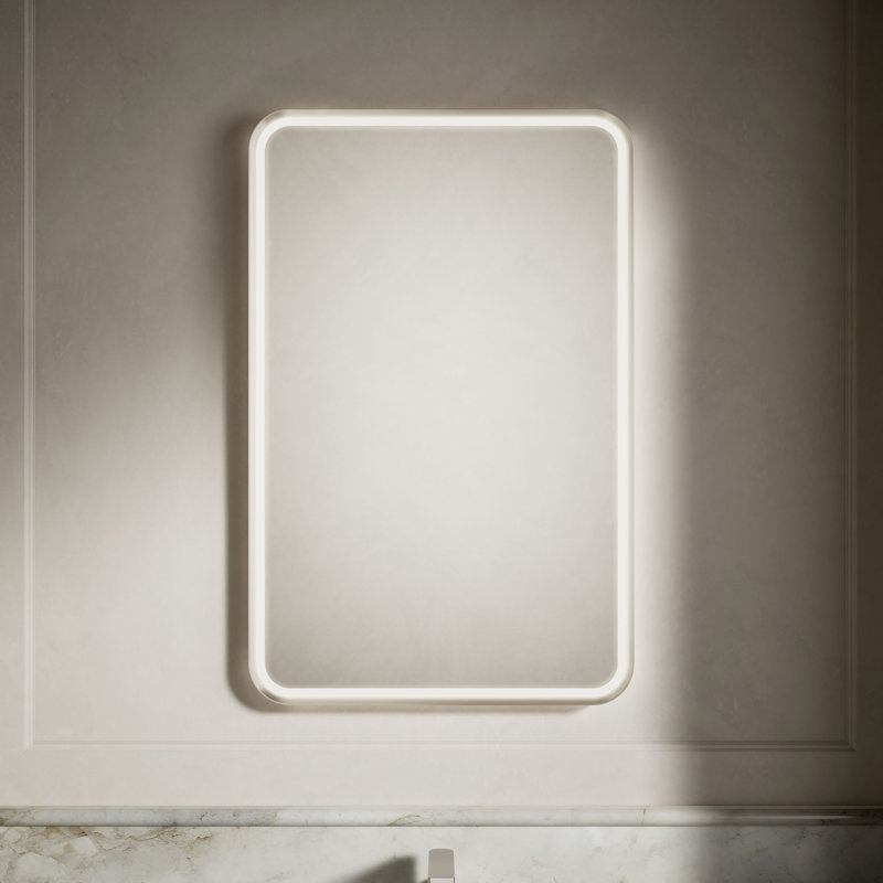 Miroir rectangulaire encadré lumineux Essential 22 "X 34", Nickel brossé