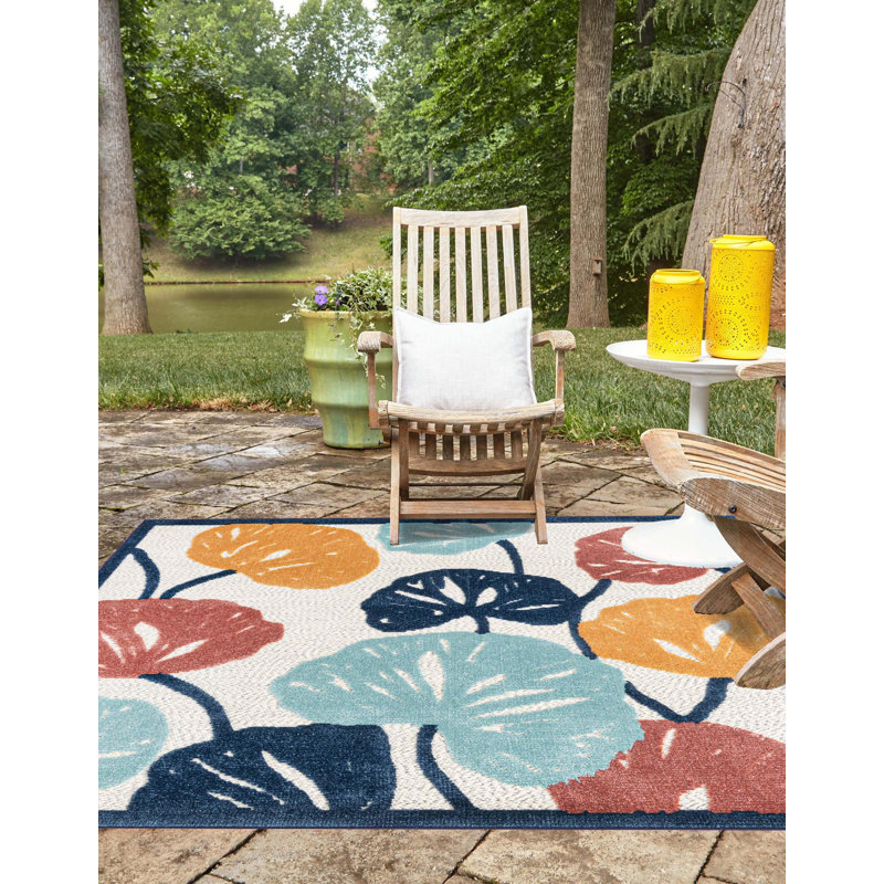 Tapis intérieur / extérieur Mashpee, Carré 5 pi 3 po