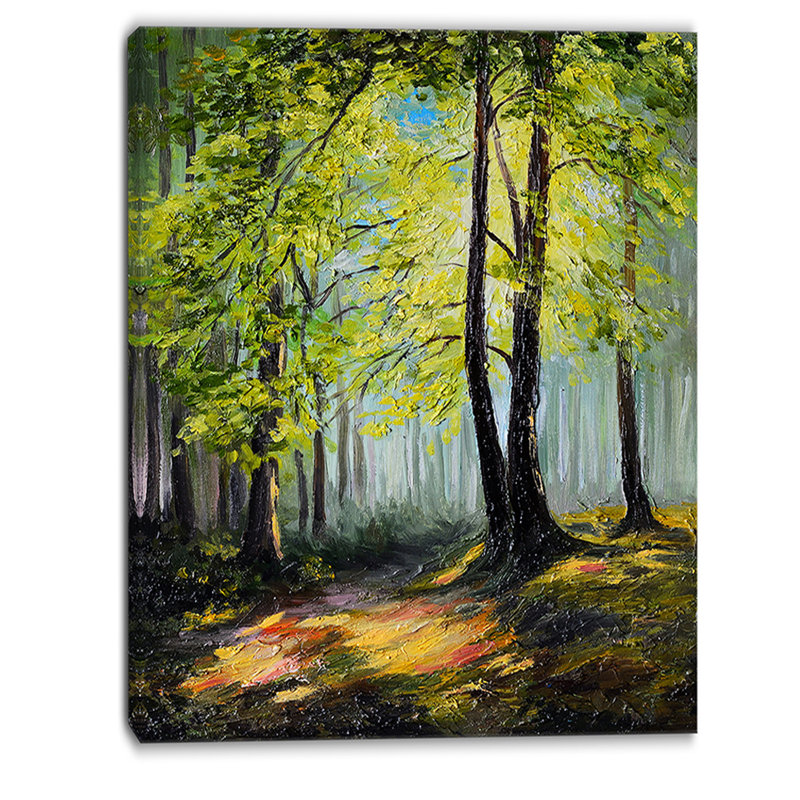 « automne forest landscape », reproduction d’art sur toile tendue, H 40 po x l 30 po