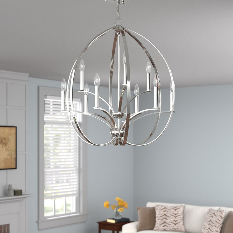 Minka Lavery Tilbury Polished Nickel Finish Chandelier