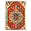 Popkea Oriental Area Rug in Rust