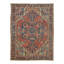 Antique Heriz Rug With Geometric Medallion In Red & Blue - Rug & Kilim