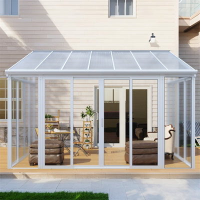Outdoor 14ft×10ft Steel Frame Weather-Resist Storage Shed  with Lockable Door ,Rust-Proof,Easy Assembly