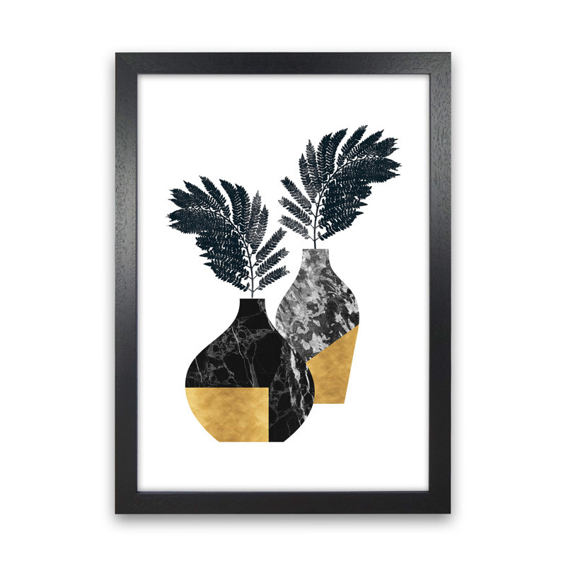 Vases No 1 - Print, 46cm H x 34cm W x 3cm D, Black Framed