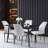 Faux Leather Solid Back Dining Side Chair With Stable Steel Legs, Set Of 4-1449090111
