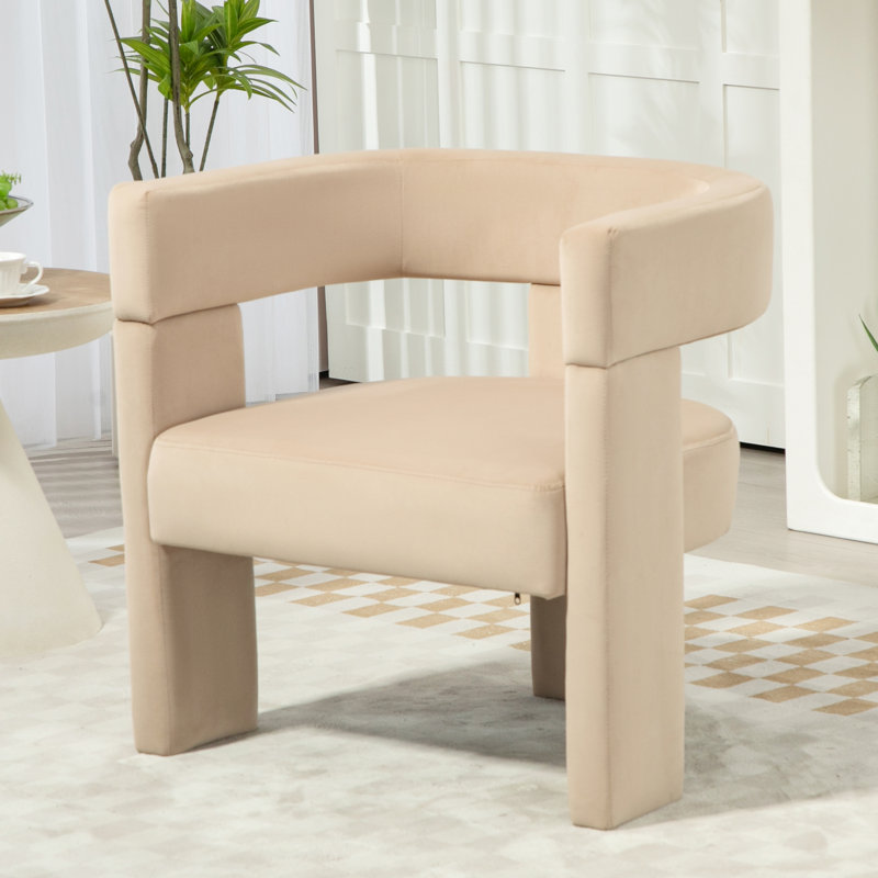 Chaises de salle à manger revêtues de velours Finnhomie, Kaki