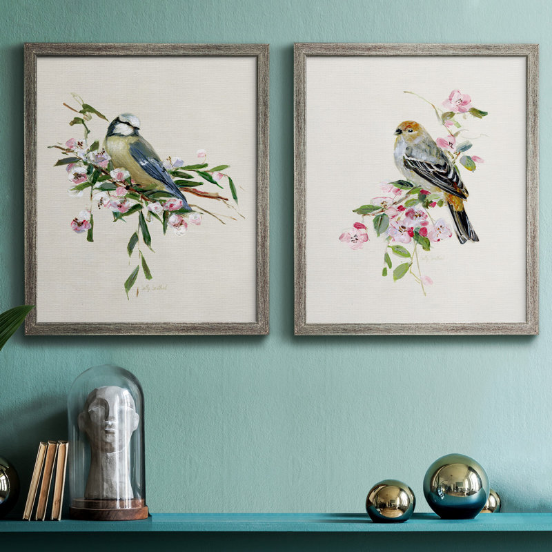 " Spring Song Blue Bird " 2 - Pieces Painting Print