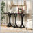 59.8'' Wooden Console Table With Veneer Top,Farmhouse Entryway Table With Rubber Wood Slender Curved Legs-917369549