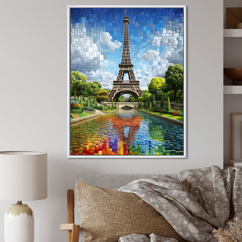 «Paris In Spring Bloom - City Paris», reproduction sur toile, 32" H x 16" W, Cadre flottant blanc