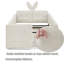 Structure de lit rembourré pour enfants avec rails de sécurité et rangement, lit plateforme avec tête de lit et garde-corps Boucle, beige, simple-1213539956-1213539958
