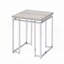 et table de bout chromée avec base en métal
