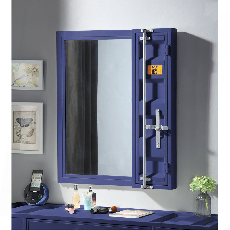 Miroir de salle de bain Cargo, Bleu