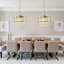 Lustre tambour en métal à 5 lumières Jolie avec détails en cristal-311498348