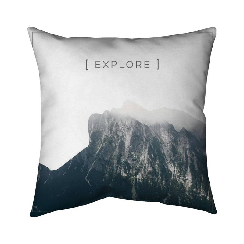 Explore - 20"x20" Outdoors Throw pillow - Spun poly - Print on demand, 20" x 20"