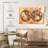 " Rustic Hemispheres Map " Print-290549108