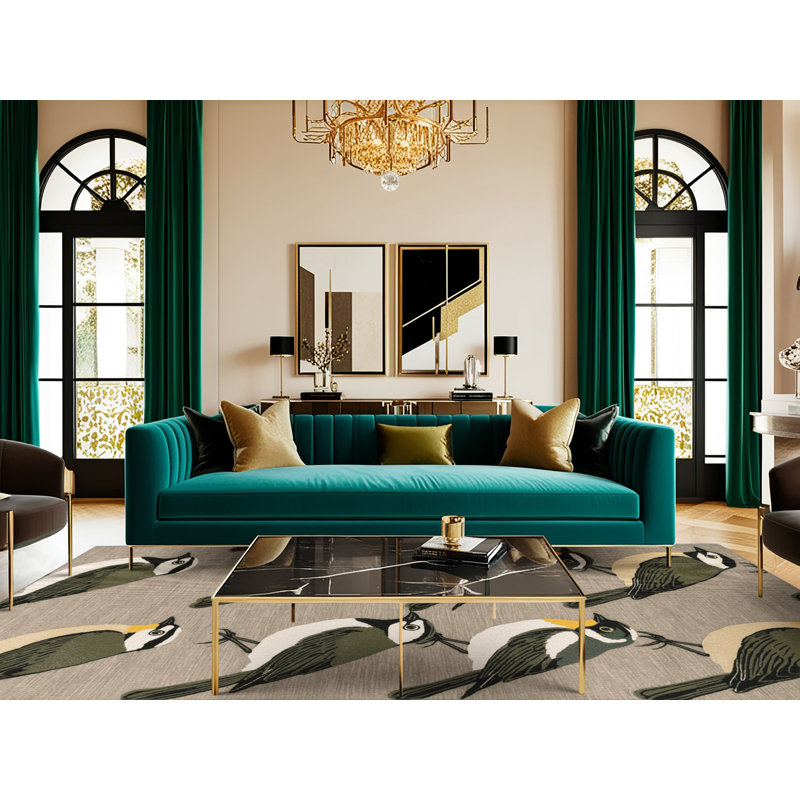 Tapis lavable à œil blanc Cape, Carré 4 pi