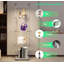 Vitrine en verre trempé avec éclairage DEL Bluetooth, serrure de porte - idéale pour les espaces de vie et de chambre à coucher