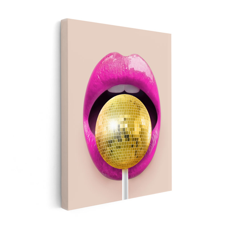 Disco Ball Lollipop No1, Unframed, Canvas, 16"H x 20"W