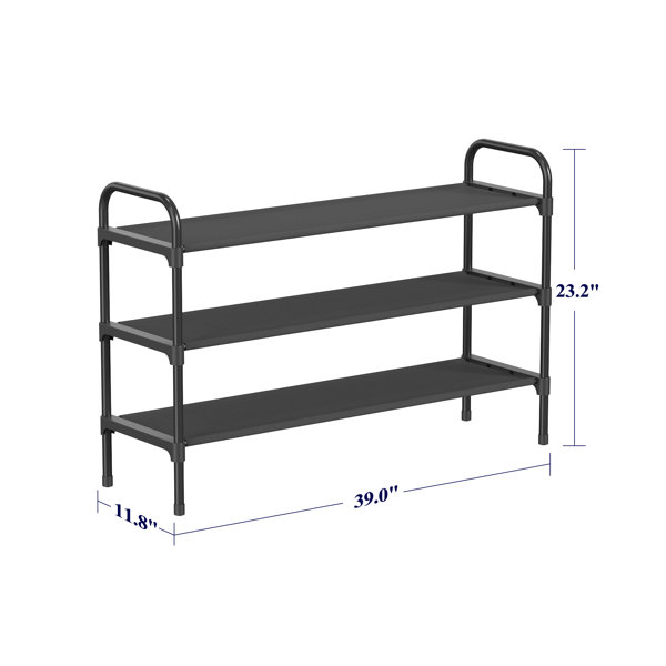 Latitude Run® Extra-Long Shoe Rack for Closet, Shoe Organizer for Front ...