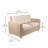 Outdoor Sofa with Sunbrella - Fretwork Flax/Spectrum Sand-124917233