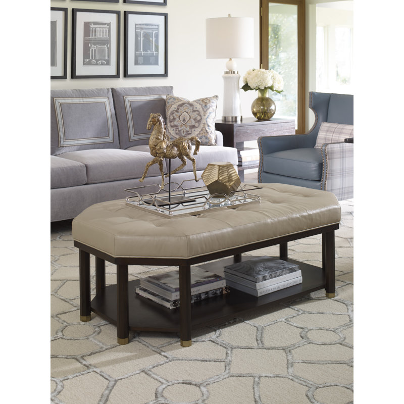 Libby Langdon Novelty Ottoman, Bark (8789 06), Tobacco