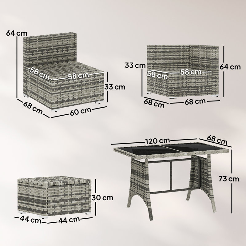 Rattan Sofa Set
