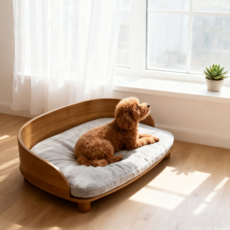 Housse lavable amovible de style moderne pour chien, Moyen (l 33 po x P 22,5 po x H 10,5 po)