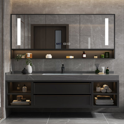Modern light luxury style bathroom cabinet