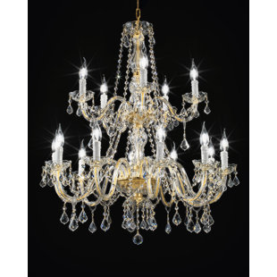 Novara 15 - Light Candle Style Chandelier
