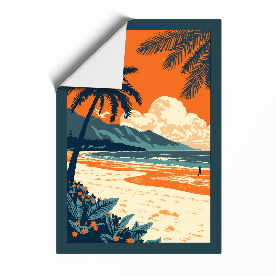 Tropical Paradise Vintage Framed Art Print
