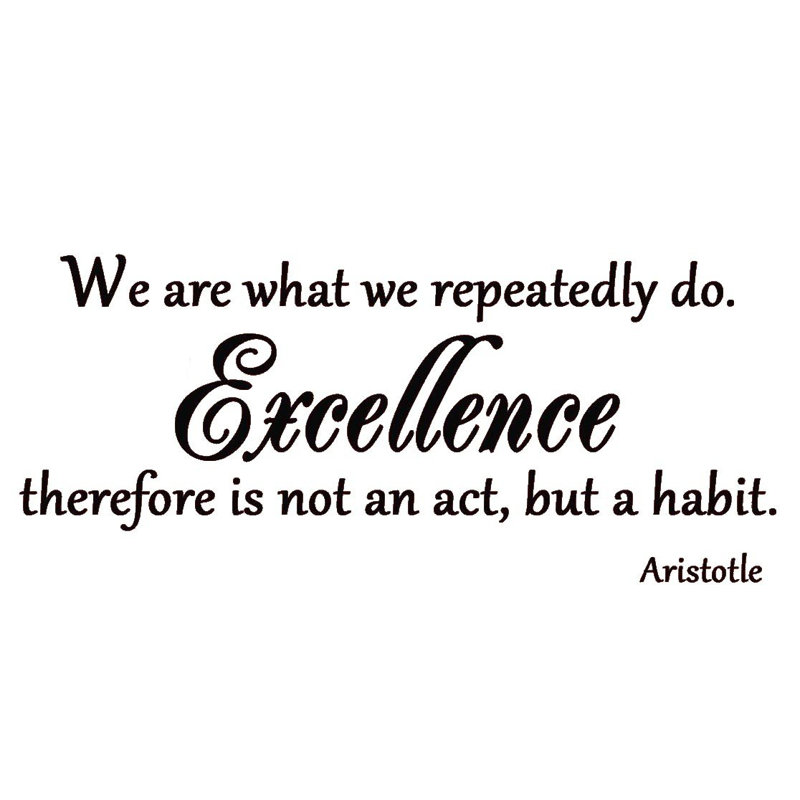 Adhésif décoratif «We Are What We Rep répétlyly Do Inspiration», H 13 po x l 30 po