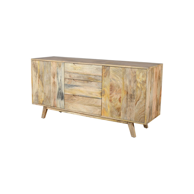 Crowell 140cm Solid Wood Sideboard, Natural