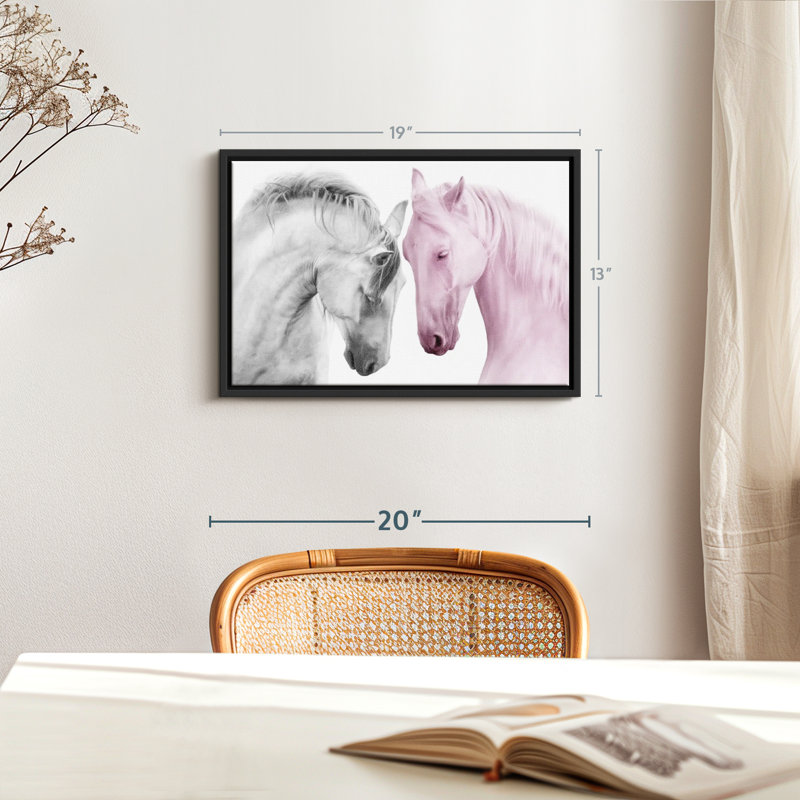 Animal "Couple de chevaux", H 19 po x l 13 po