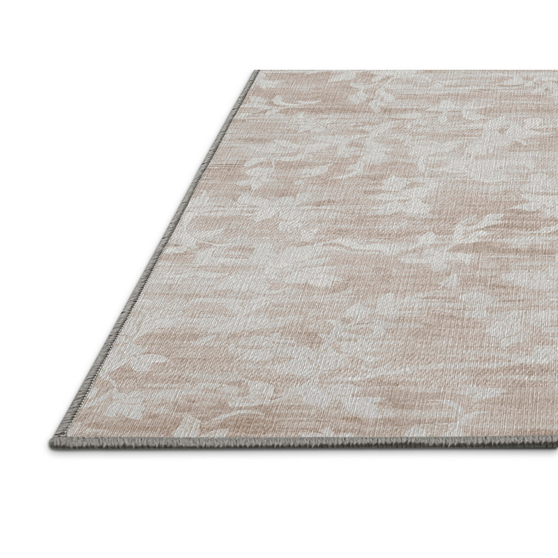 Machine Washable Gray Area Rug, Rectangle 6' x 9'