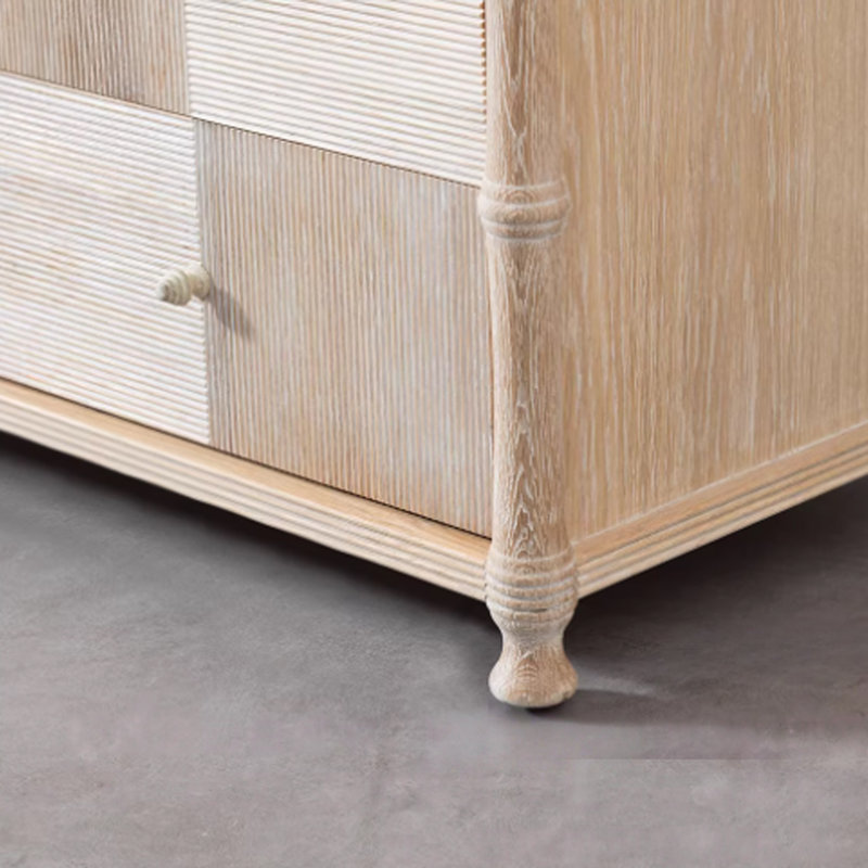 Commode sculptée Margrit, Brun orangé