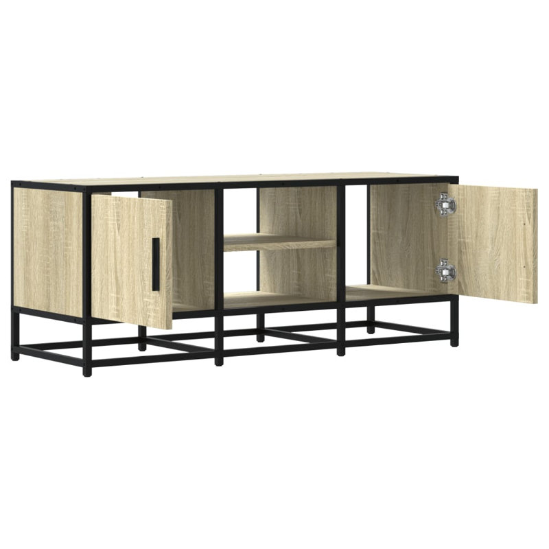 Almous Unfinished TV Stand for TVs up to 24", Sonoma Oak, 100cm