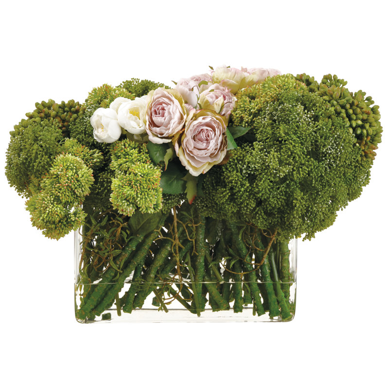 Fabric Mixed Assortment Arrangement in Vase