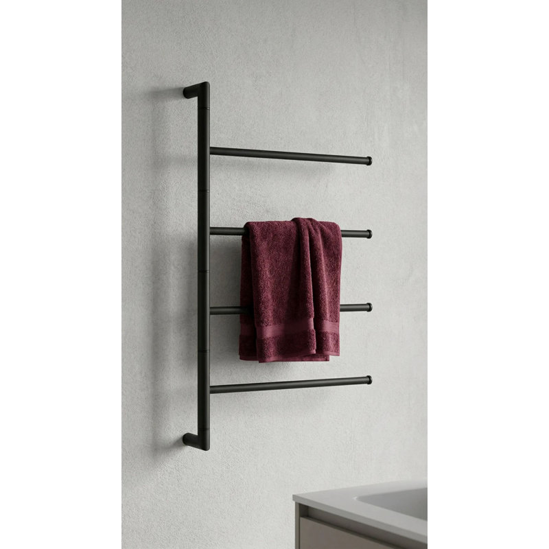 Barre à serviettes murale à 4 bras pivotants