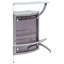 Armoire de bar autoportante courbée à 2 tablettes argent