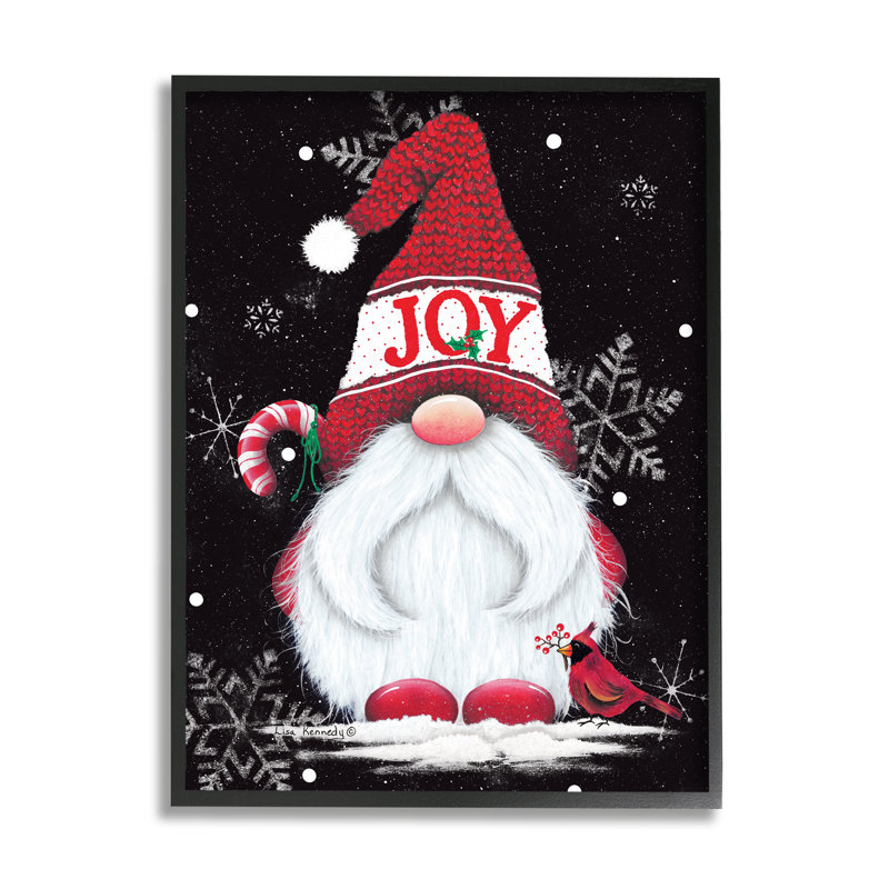 Red Holiday, H 20 po x l 16 po x P 1,5 po, Giclée encadrée noir minuit