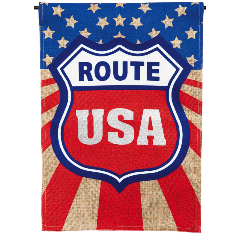 Drapeau de jardin route usa