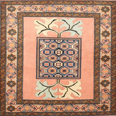 Tapis traditionnel orange / brun
