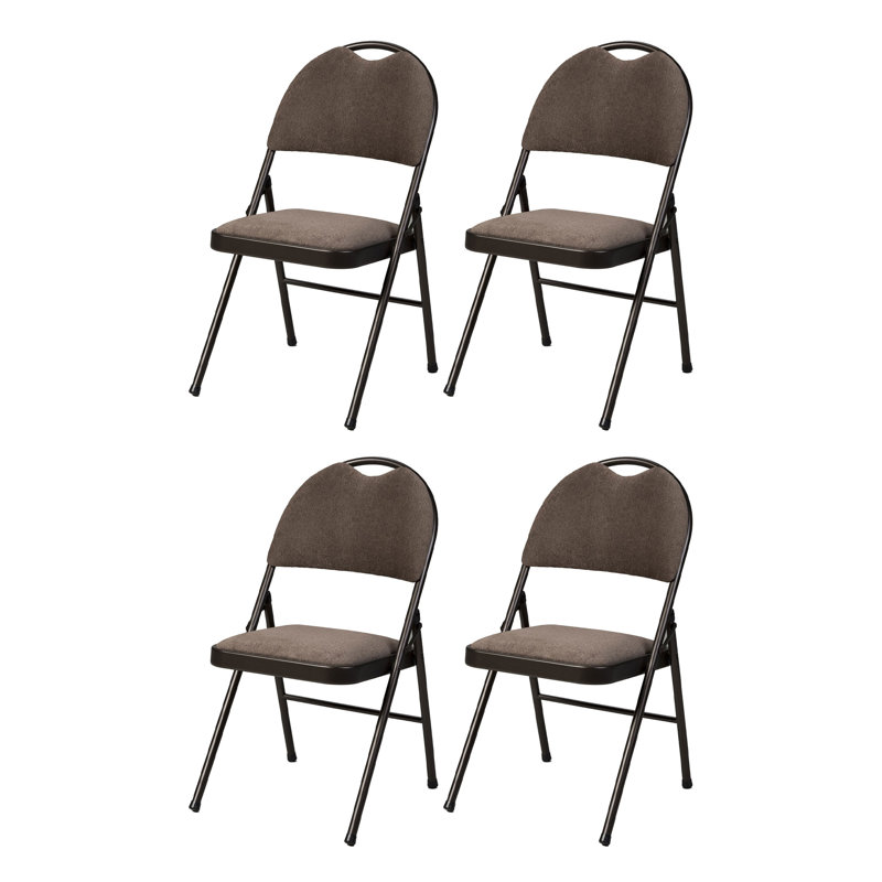 Latitude Run® Sudden Comfort Corrin Fabric Double Pad High Back Folding Chair, (Set of 4)