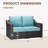Loveseat Patio Rattan Sofa-1284903483