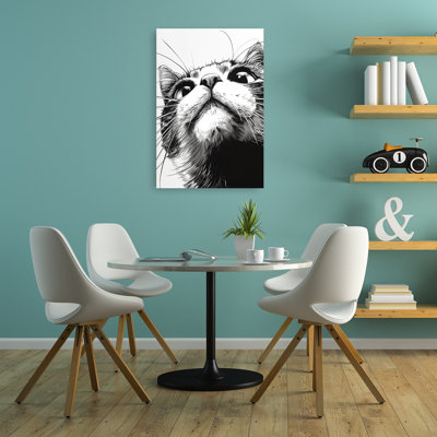 «Curious Cat Looking Contemporary», art mural