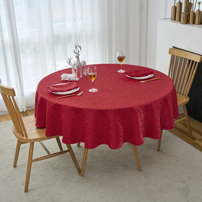 Nappe en jacquard imperméable, épaisse, douce, de première qualité, à motif de damas, à volutes, pour la maison