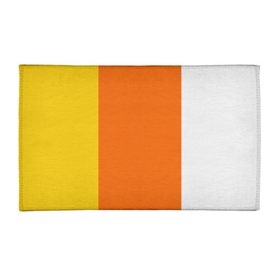 Tapis tissé à plat jaune/orange/blanc Miami