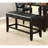Counter Height Bench For Dining - Black Faux Leather Upholstered Seat With Wooden Frame Modern Room Cushion Wood Base Comfort-1257322694
