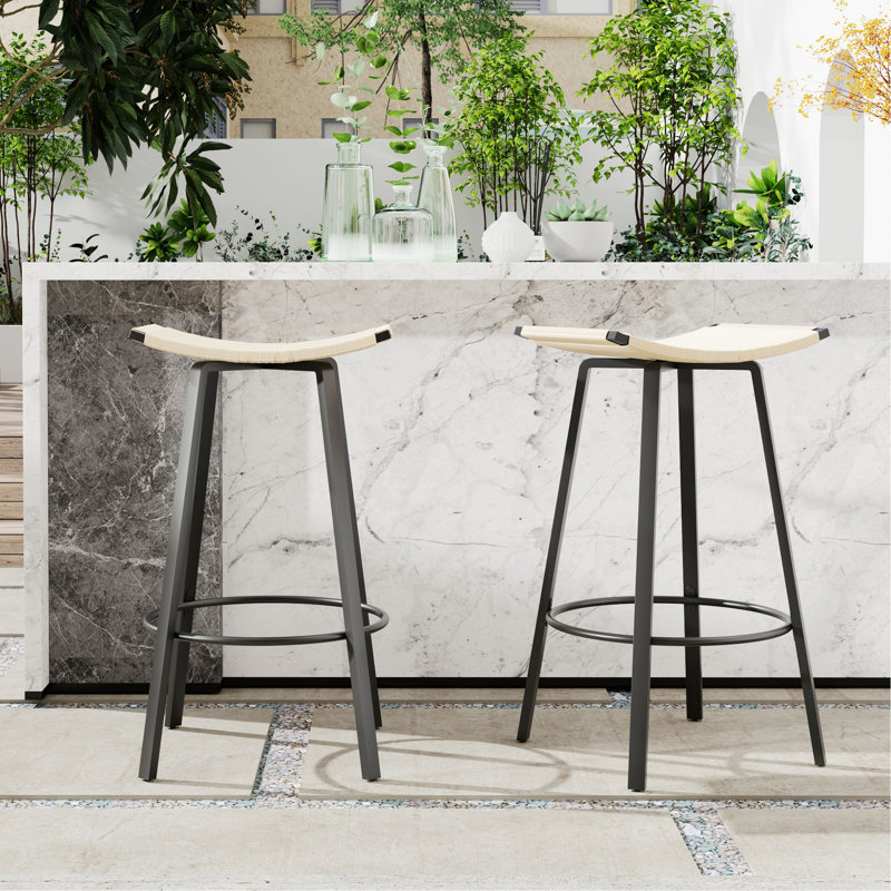 Ensemble de 2 tabourets de bar à hauteur de comptoir, chaises de salle à manger sans dossier, tabourets de pub pour la maison